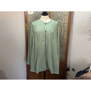 LOGO Lori Goldstein French Terry Jacket Long Sleeve Full Zip Lightweight Size 1X